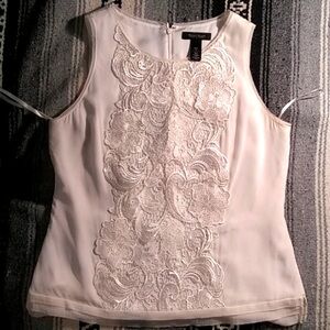 White House Black Market Silk Blouse sz M
